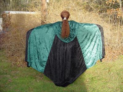 Green and Black Uber cape