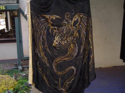 Gold love Dragon on Black